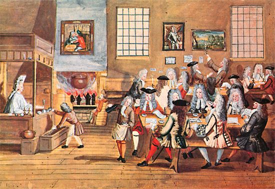 Coffeehouse, 17th-century England